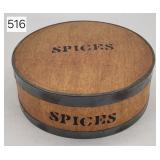 Antique Spices Brown Wood Box
