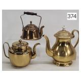 Early Brass Tea Pots