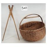 Antique 16' Splitwood Woven Basket