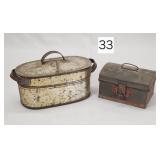 Early Tin Boiler Style Lunch Box, 7 in.