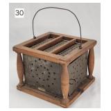 Colonial Wooden & Tin Foot Warmer