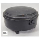 Early Tin 6-Place Footed Spice Box