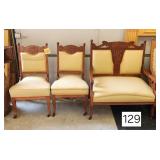 1860's Oak 3-Piece Parlor Set