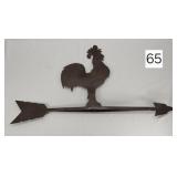 Cut Metal Rooster Weather Vane