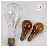 Antique Light Bulb Flasks, Lot of (3)