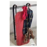Early American Wrought Iron Runner Child's Sled