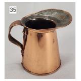 Early Copper CS Embossed Cream Pitcher