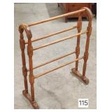 Primitive Turned Wooden Quilt Rack