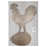 Tin Rooster on Egg Die Cut Silhouette