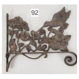 Cast Iron Hummingbird Decorative Bracket, 12 in.