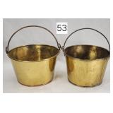 Pair of Brass & Copper Feed Pails