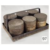 Grand Union Tea Stenciled Tin Spice Tote