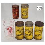 A&P Sultana Spice Mills Litho Spice Tins