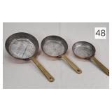 Copperr & Brass & Graduated Skillet Set