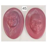 Van Briggle Indian Brave Wall Plaques