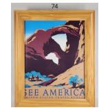 US Travel Bureau 'See America' Watercolor Print