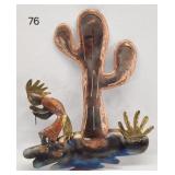 Southwest Kokopelli & Cactus Copper Wall Art
