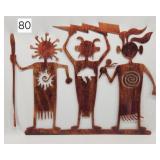 Southwestern Petroglyph Style Cut Metal Wall Art