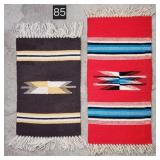 Vintage Chimayo Hand Woven Wool Mats