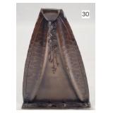 Roycroft Floral Motif Hammered Bookend - 5.5'