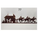 Western Bank Robbery Cut Metal Wall Art