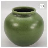 Pratt Clay Studio 2012 Matte Green Rose Bowl