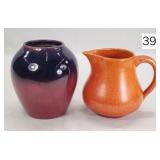 Art Pottery Vase & Pitcher