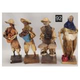 Vintage Mexican Paper Mache Catoneria Figures