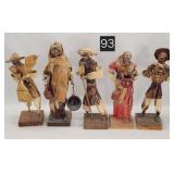 Vintage Mexican Paper Mache Catoneria Figures