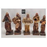 Vintage Mexican Paper Mache Catoneria Figures