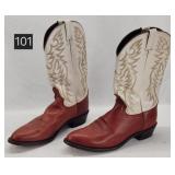 Dan Post Western Two Tone Leather Boots