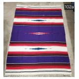 Mexican Hand Woven Wool Serape Blanket