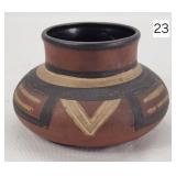 Clifton Art Pottery Indian Ware Squat Vase - 3'