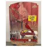 STL CARDINALS METAL WORLD CHAMPIONS WALL SIGN