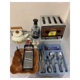 STRAWBERRY TEAPOT, FLATWARE, PROCTOR SILEX