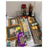 FRAMED WALL ART, HUMMINGBIRD FEEDER, HAPPY