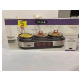 BELLA TRIPLE SLOW COOKER APPEARS NEW IN BOX