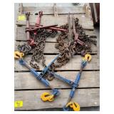 GROUP OF METAL CHAINS & BINDERS