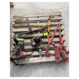 CHAIN BINDERS, METAL COUPLER, ANTIQUE MOTOR