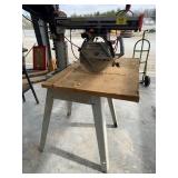 RIDGID TABLE SAW ON METAL BASE