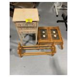 MEDICINE CABINET, CLUB THEMED WOODEN SHELF, RED &