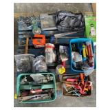 PUMP SPRAYER, HAND TOOLS OF ALL KINDS, HAMMER,