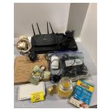 LG ULTRAHD DVD PLAYER, ASUS BOX, POWER CORDS,