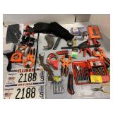 DRILL BIT SETS, IL METAL LICENSE PLATES, WORK