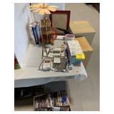 BOX OF DVDS UNDER TABLE, PATRIOT SEED PACKETS,