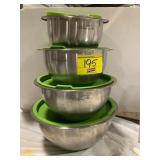 NESTING WOLFGANG PUCK STAINLESS MIXING BOWLS W/