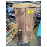 ANTIQUE RUSTIC WOODEN STORAGE CABINET W/