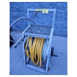 GARDEN HOSE REEL AND HOSE
