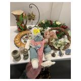 WREATHS & ARTIFICIAL FLOWERS, PLUSH RABBIT,