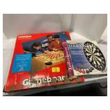 CARROM GAMEBOARD IN BOX, HALEX DARTBOARD